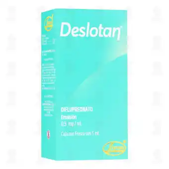Farmacias Guadalajara Deslotan Emulsión Oftálmica 0.5 mg/ml, 5 ml oferta