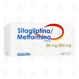 Farmacias Guadalajara Sitagliptina, Metformina 50mg/850mg, 28 Tabletas Pharmalife oferta