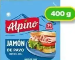 Bodega Aurrerá Alpino jamón de pavo oferta
