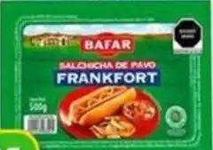 Bodega Aurrerá Bafar salchicha de pavo frankfort oferta