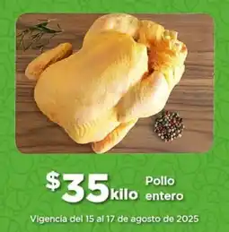 Bodega Aurrerá Pollo entero oferta