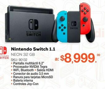 RadioShack Nintendo switch 1.1 / 32 gb / joy-con neon blue and red oferta