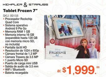 RadioShack Tablet kempler and strauss frozen pack / plata / 7 pulgadas oferta