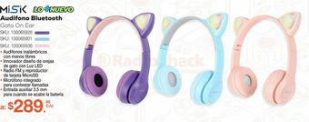 RadioShack Audífonos bluetooth misik orejas de gato / on ear / azul oferta