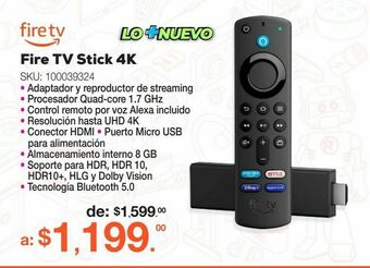 RadioShack Amazon fire tv stick 4k / ultra hd 4k / hdmi / negro oferta
