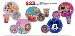 Bodega Aurrerá Disney plato,tazon o vaso de melamina oferta
