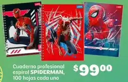 Soriana Híper Spiderman espiral cuaderno profesional espiral oferta