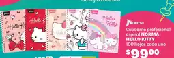 Soriana Híper Norma hello kitty cuaderno profesional espiral oferta