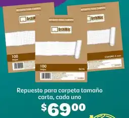Soriana Híper Repuesto para carpeta tamaño carta oferta