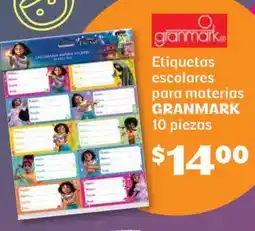 Soriana Híper Granmark etiquetas escolares para materias oferta