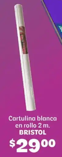 Soriana Híper Bristol cartulina blanca en rollo oferta
