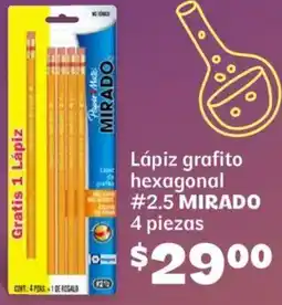 Soriana Híper Mirado lápiz grafito hexagonal #2.5 oferta