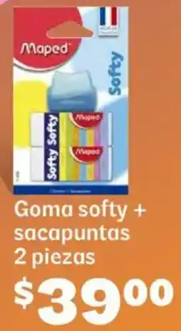 Soriana Híper Maped goma softy + sacapuntas oferta