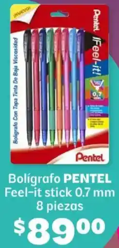 Soriana Híper Pentel bolígrafo feel-it stick oferta