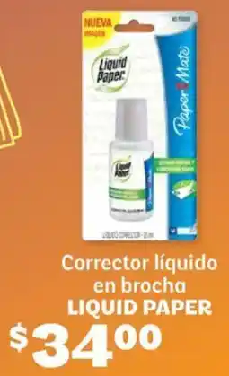 Soriana Híper Liquid paper corrector líquido en brocha oferta