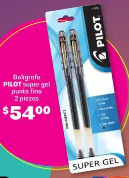 Soriana Híper Pilot bolígrafo super gel punto fino oferta