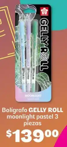 Soriana Híper Gelly roll bolígrafo moonlight pastel oferta