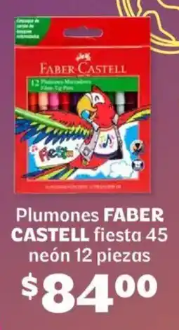Soriana Híper Faber castellplumones fiesta 45 neón oferta