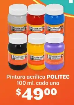 Soriana Híper Politec pintura acrílica oferta