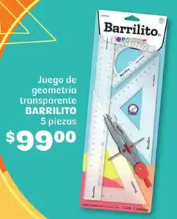 Soriana Híper Barrilito juego de geometría transparente oferta