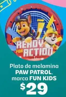 Soriana Híper Paw patrol plato de melamina fun kids oferta