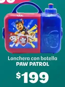 Soriana Híper Paw patrol lonchera con botella oferta