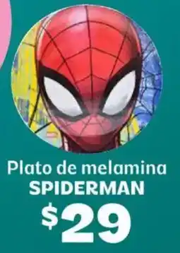 Soriana Híper Spiderman plato de melamina oferta