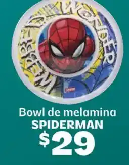 Soriana Híper Spiderman bowl de melamina oferta