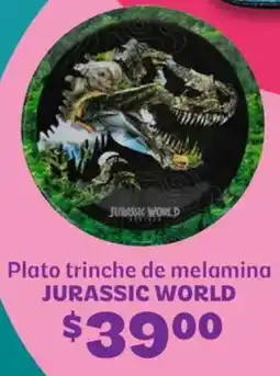 Soriana Híper jurassic world plato trinche de melamina oferta