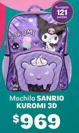 Soriana Híper Sanrio kuromi mochila 3d oferta