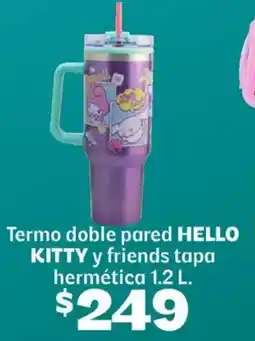 Soriana Híper Hello kitty termo doble pared y friends tapa hermética oferta