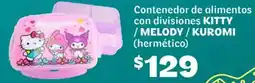 Soriana Híper Kitty / melody / kuromi contenedor de alimentos con divisiones oferta