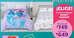 Soriana Híper Disney sirenita colcha o sábana oferta