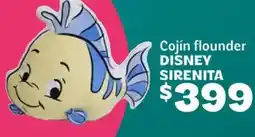 Soriana Híper Disney sirenita cojín flounder oferta