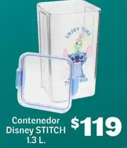 Soriana Híper STITCH Contenedor Disney 1.3 L oferta