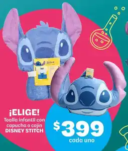 Soriana Híper DISNEY STITCH Toalla infantile con capucha o cojín oferta