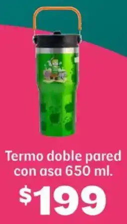 Soriana Híper Termo doble pared con asa 650 ml oferta