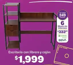 Soriana Híper Escritorio con librero y cajón oferta