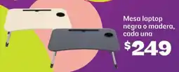Soriana Híper Mesa laptop negra o madera oferta
