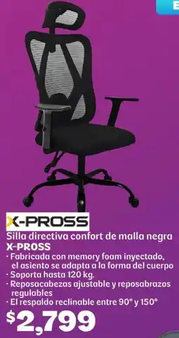 Soriana Híper X-pross silla directiva confort de malla negra oferta