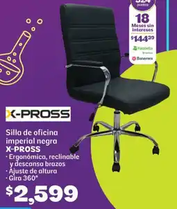 Soriana Híper X-pross silla de oficina imperial negra oferta