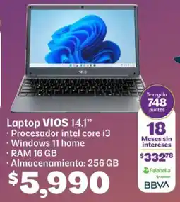 Soriana Híper Vios laptop 14.1" oferta