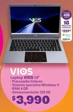 Soriana Híper Vios laptop 14" oferta