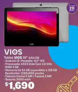 Soriana Híper Vios tablet 10" oferta