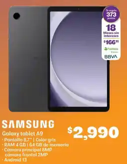 Soriana Híper Samsung galaxy tablet A9 oferta