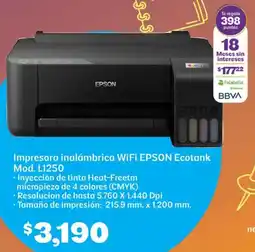 Soriana Híper Epson impresora inalámbrica wifi ecotank oferta