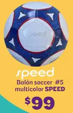Soriana Híper Speed balón soccer #5 multicolor oferta