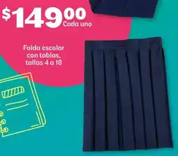 Soriana Híper Falda escolar con tablas oferta