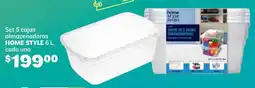 Soriana Híper Home style set 5 cajas almacenadoras oferta