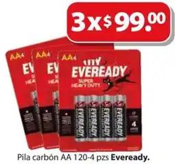 Zorro Eveready pila carbón AA120 oferta